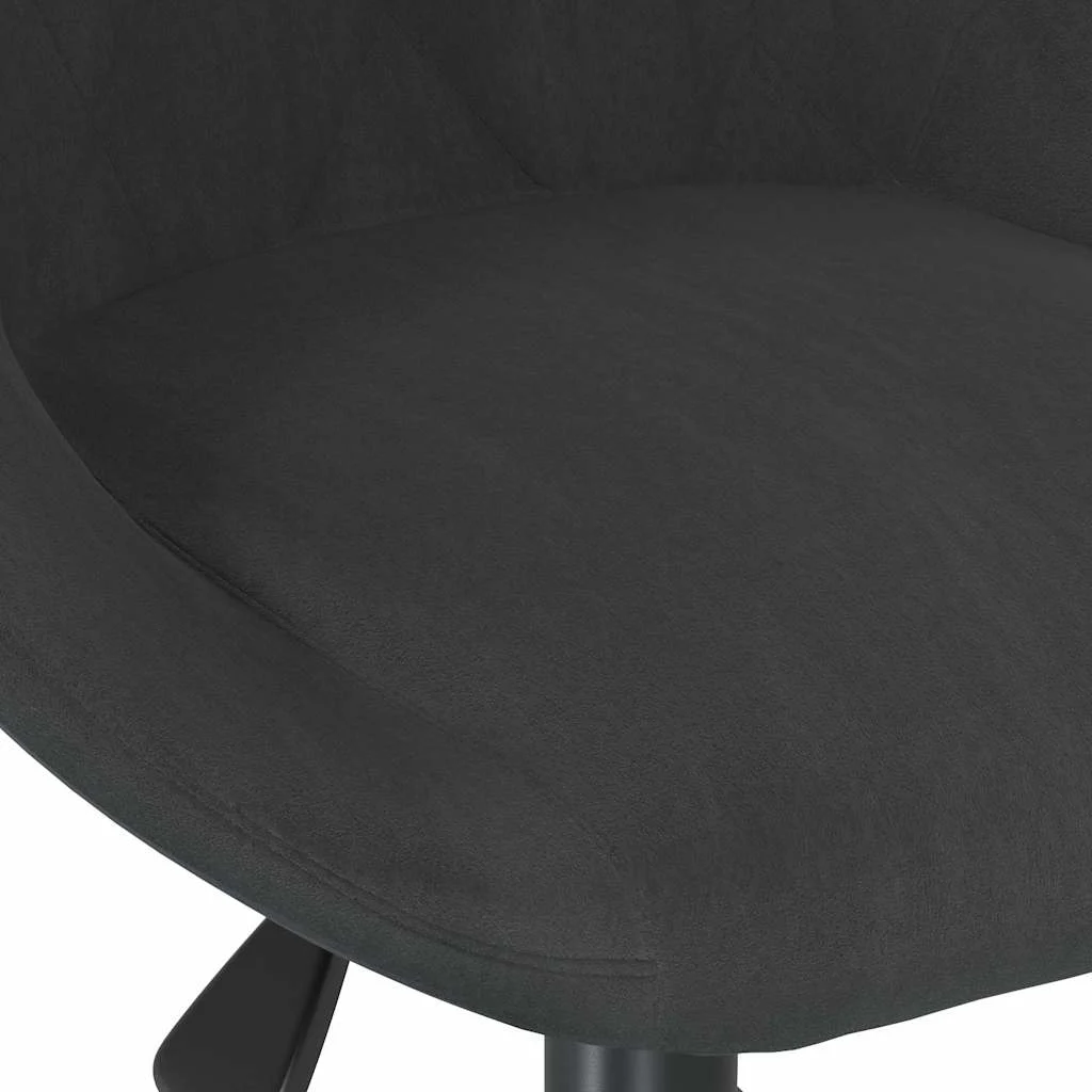 Chaise pivotante de bureau 46 x 44 x 79 cm noir velours – vue de dessus