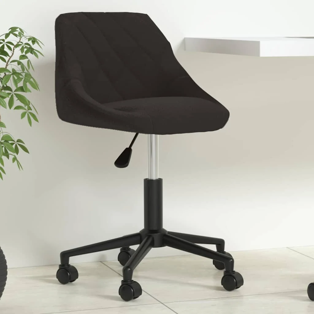 Chaise pivotante de bureau 46 x 44 x 79 cm noir velours – vue d’ensemble