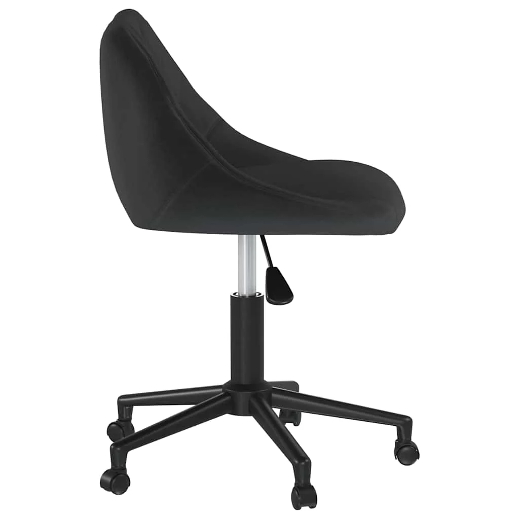 Chaise pivotante de bureau 46 x 44 x 79 cm noir velours – vue de détail