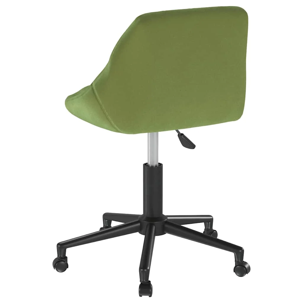 Chaise pivotante de bureau 46 x 44 x 79 cm vert clair velours – vue en situation
