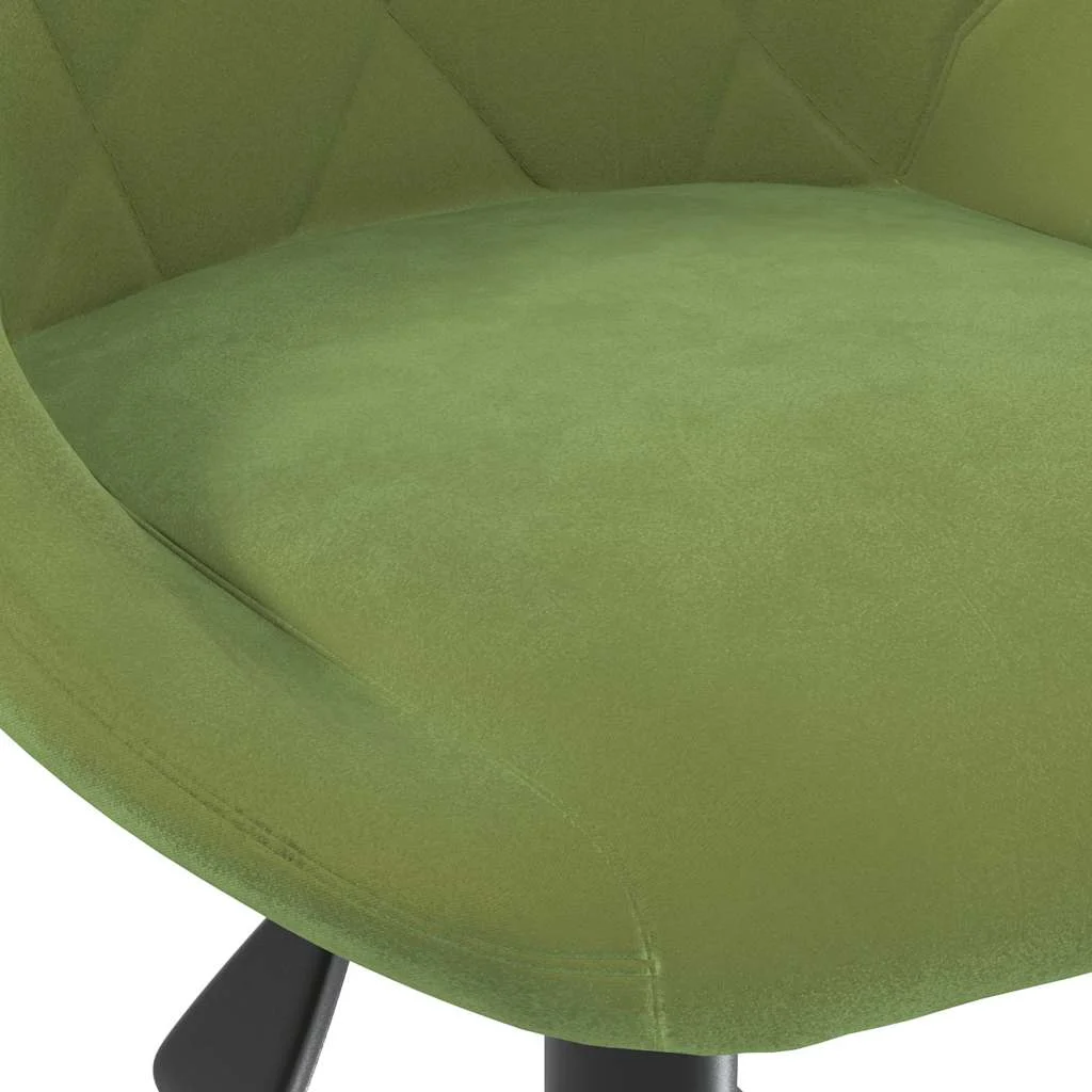 Chaise pivotante de bureau 46 x 44 x 79 cm vert clair velours – vue de dessus