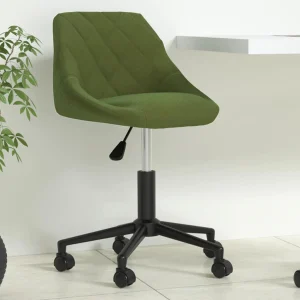 Chaise pivotante de bureau 46 x 44 x 79 cm vert clair velours – vue d’ensemble
