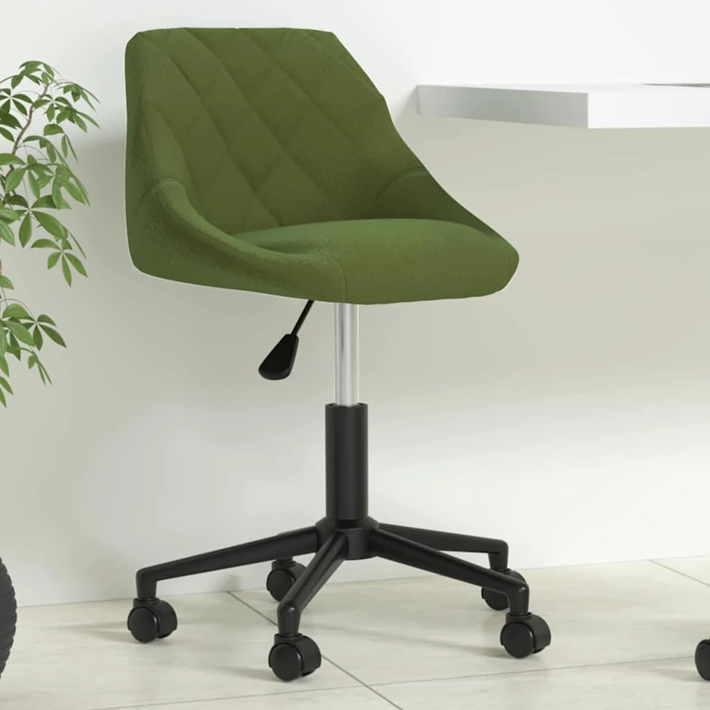 Chaise pivotante de bureau 46 x 44 x 79 cm vert clair velours – vue d’ensemble