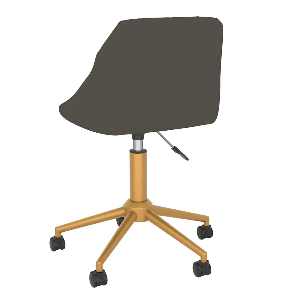 Chaise pivotante de bureau 46 x 44 x 81,5 cm gris foncé velours – vue en situation