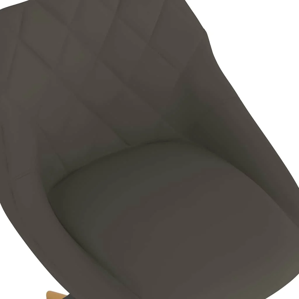 Chaise pivotante de bureau 46 x 44 x 81,5 cm gris foncé velours – vue de dessus