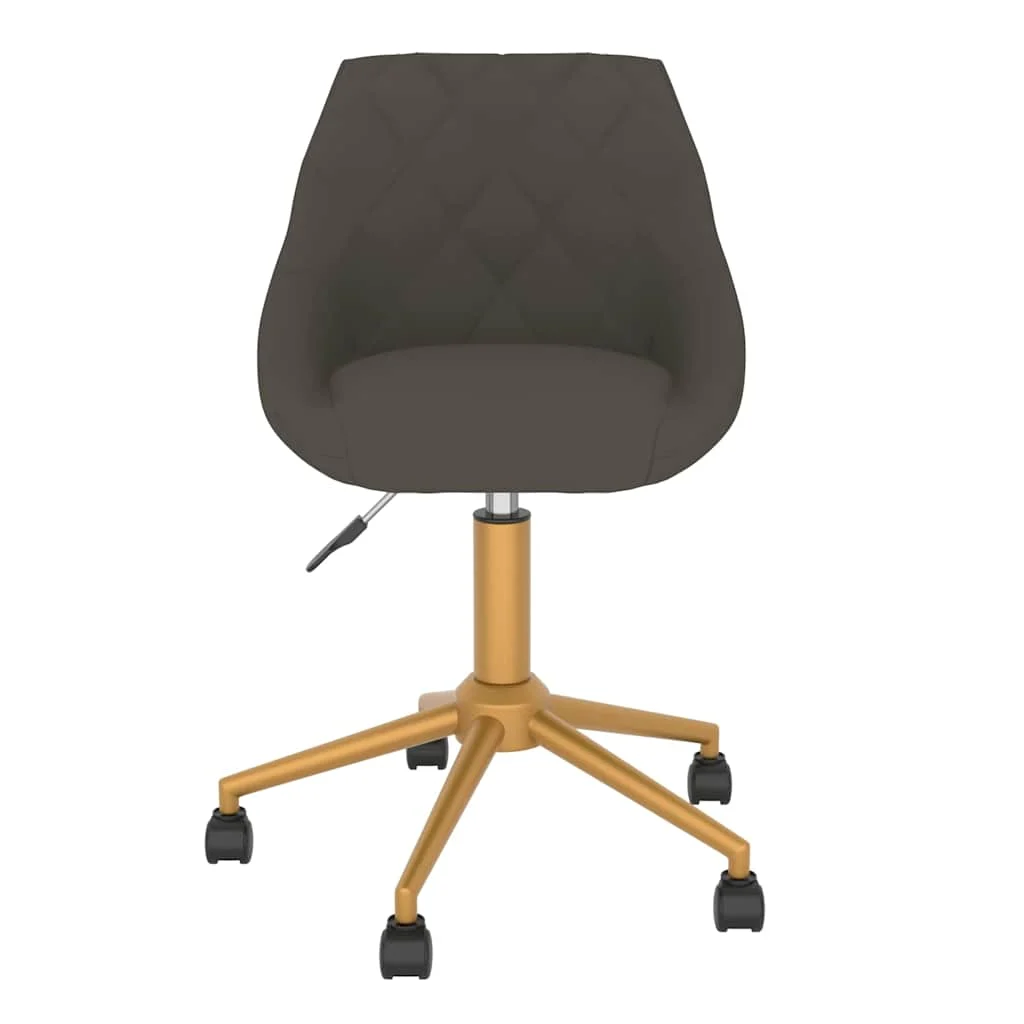 Chaise pivotante de bureau 46 x 44 x 81,5 cm gris foncé velours – vue de côté