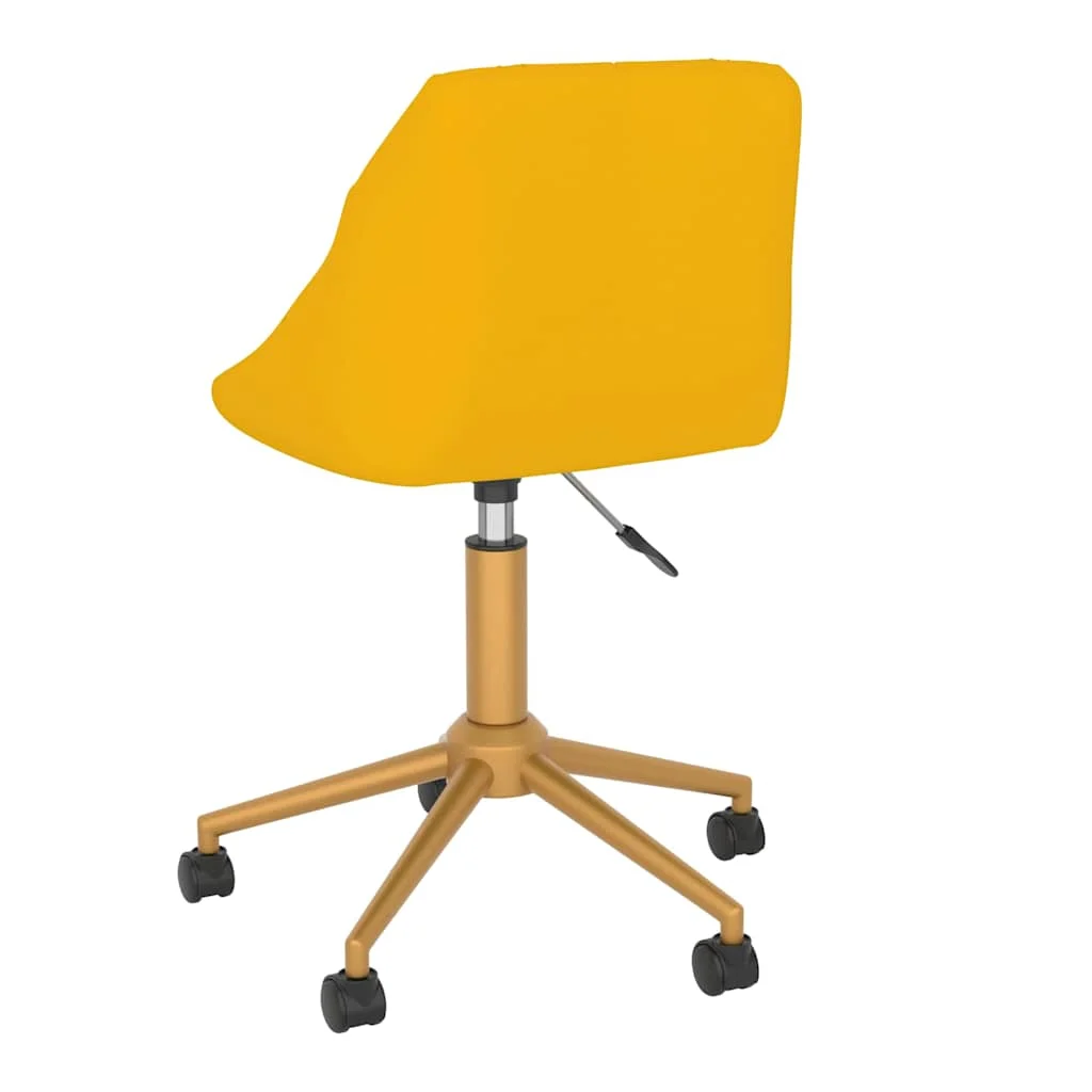 Chaise pivotante de bureau 46 x 44 x 81,5 cm jaune velours – vue en situation