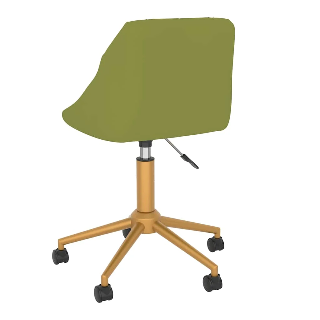 Chaise pivotante de bureau 46 x 44 x 81,5 cm vert clair velours – vue en situation