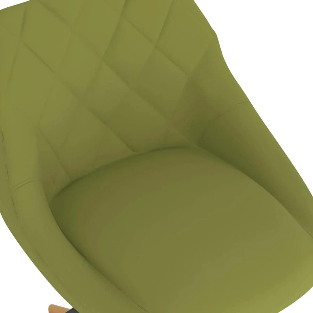 Chaise pivotante de bureau 46 x 44 x 81,5 cm vert clair velours – vue de dessus