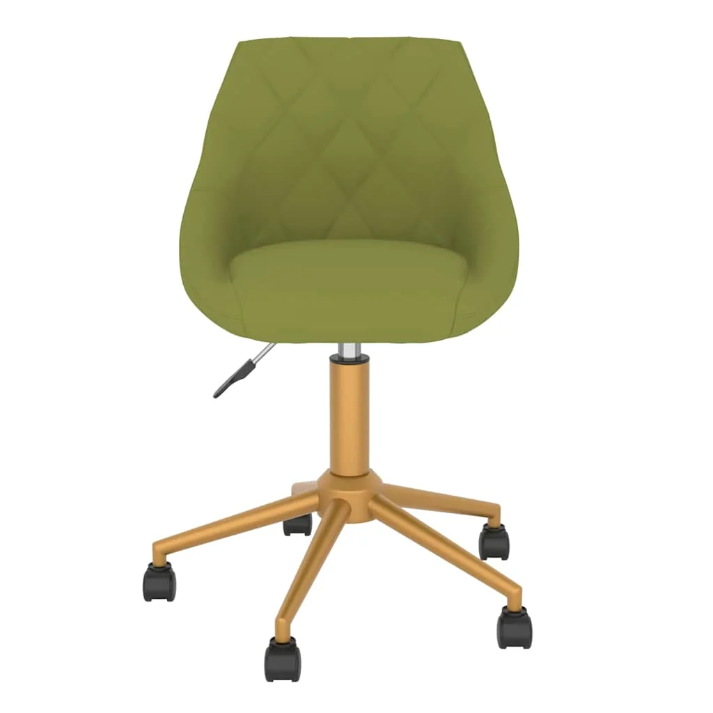 Chaise pivotante de bureau 46 x 44 x 81,5 cm vert clair velours – vue de côté