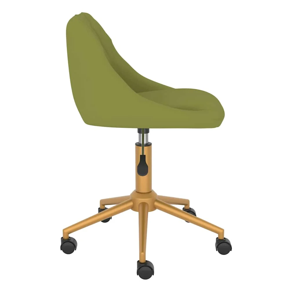 Chaise pivotante de bureau 46 x 44 x 81,5 cm vert clair velours – vue de détail