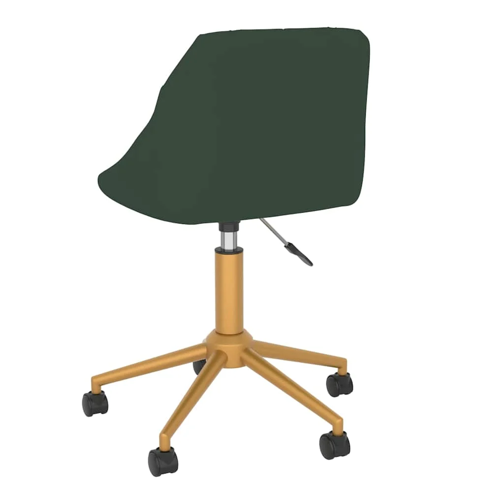 Chaise pivotante de bureau 46 x 44 x 81,5 cm vert foncé velours – vue en situation