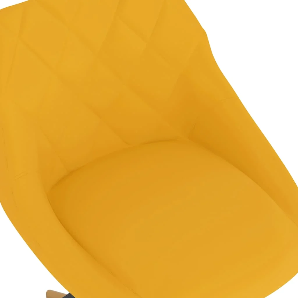 Chaise pivotante de bureau 46 x 44 x 82,5 cm jaune moutarde velours – vue en situation
