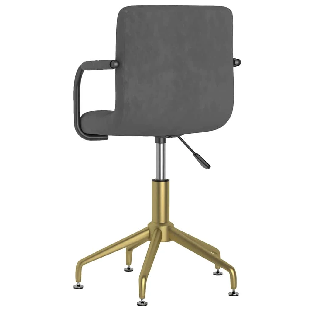 Chaise pivotante de bureau 48 x 47 x 86,5 cm gris foncé velours – vue en situation