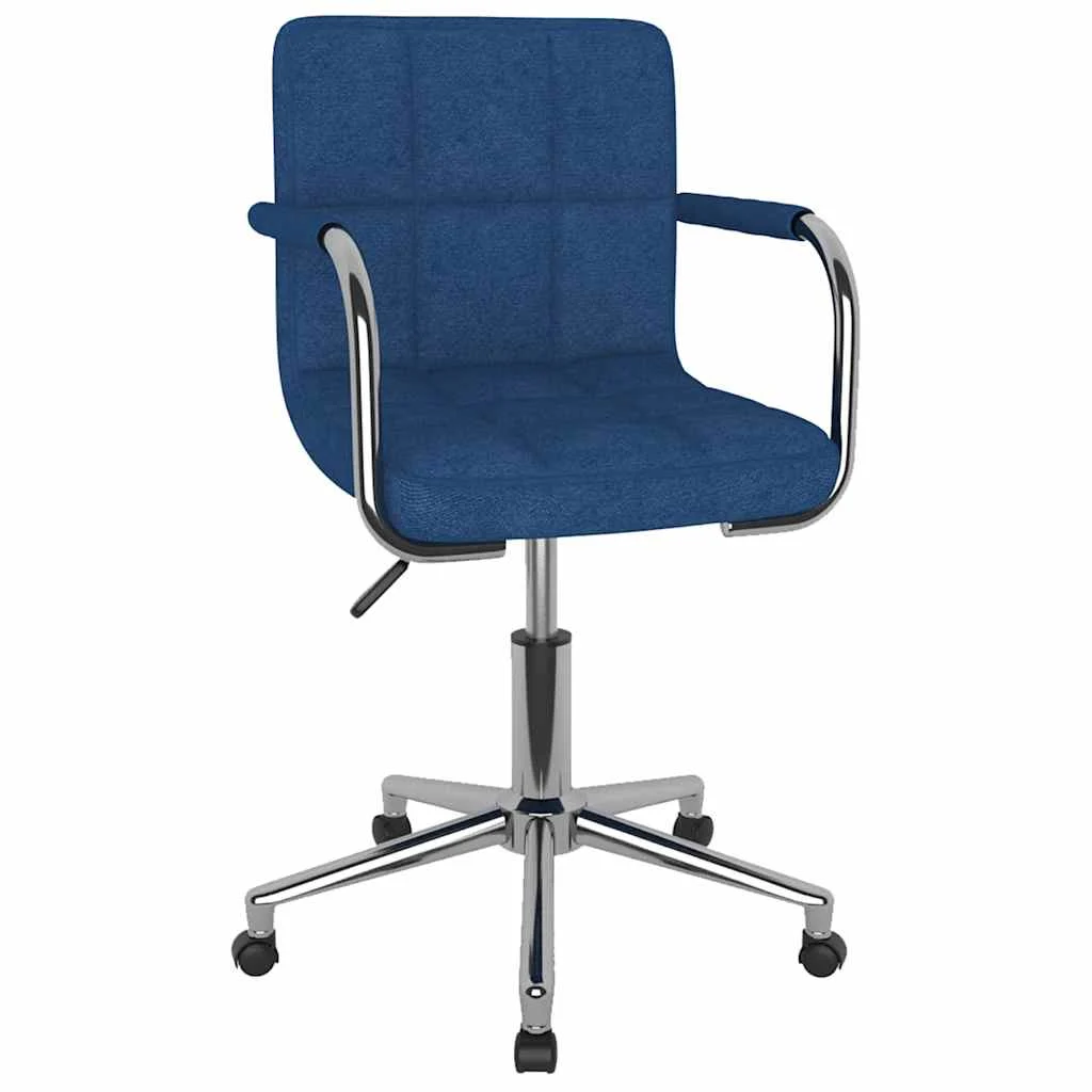 Chaise pivotante de bureau 48 x 47 x 86 cm bleu tissu – vue de face