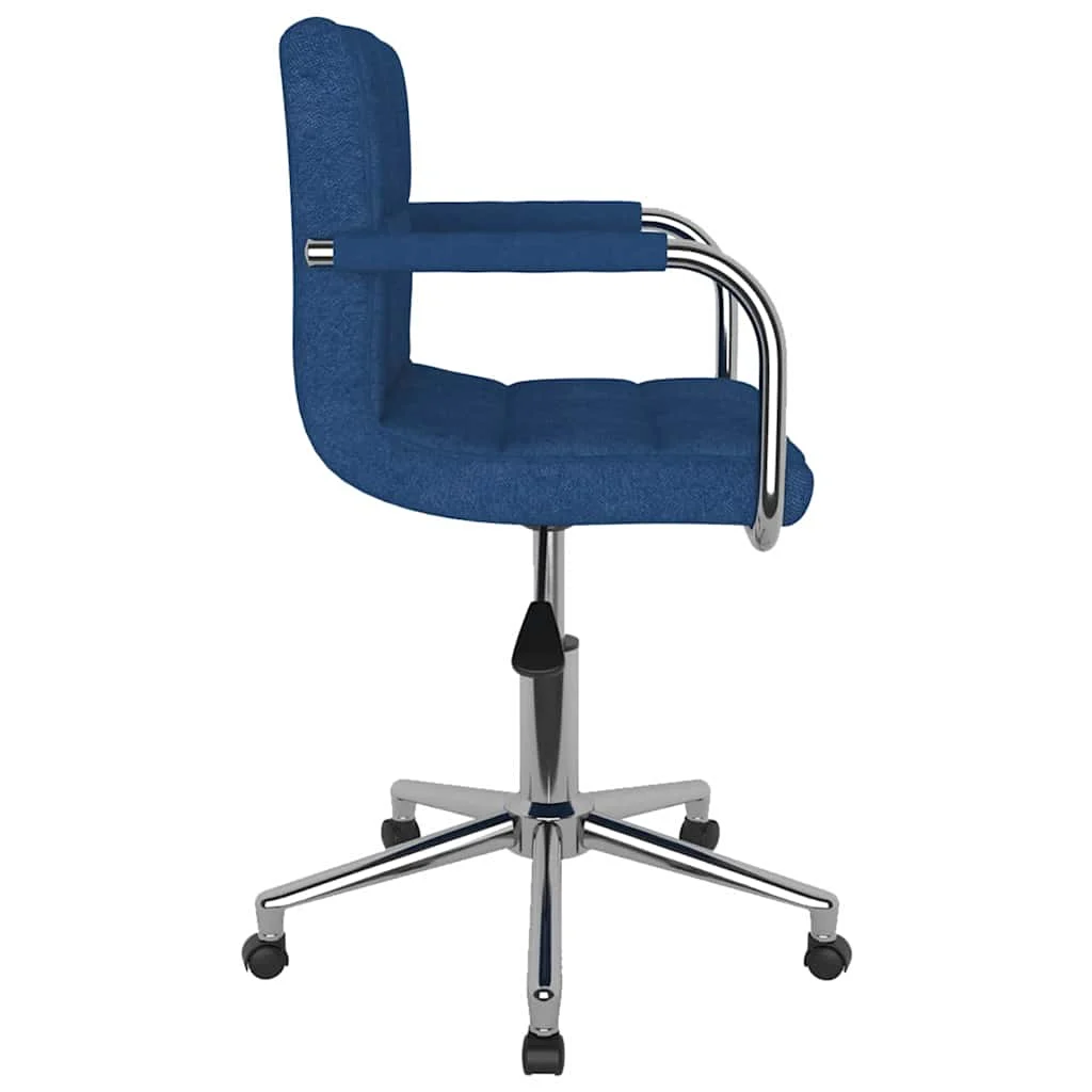 Chaise pivotante de bureau 48 x 47 x 86 cm bleu tissu – vue de détail