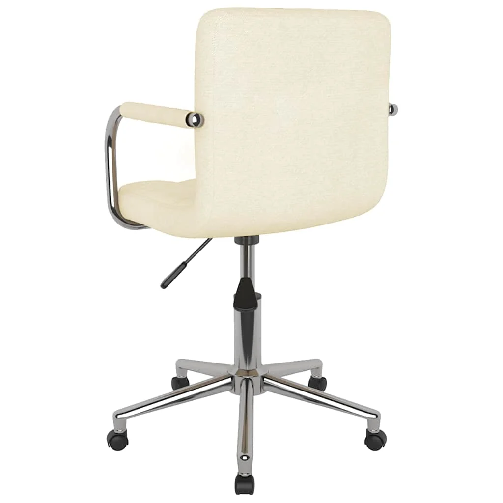 Chaise pivotante de bureau 48 x 47 x 86 cm crème tissu – vue en situation