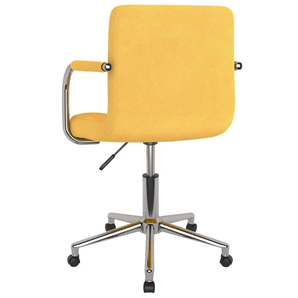 Chaise pivotante de bureau 48 x 47 x 86 cm jaune moutarde tissu – vue en situation