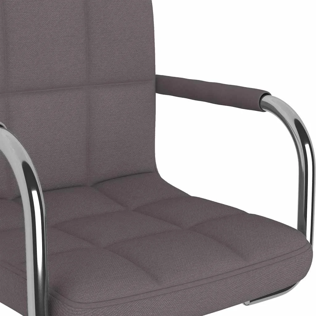 Chaise pivotante de bureau 48 x 47 x 86 cm taupe tissu – vue de dessus