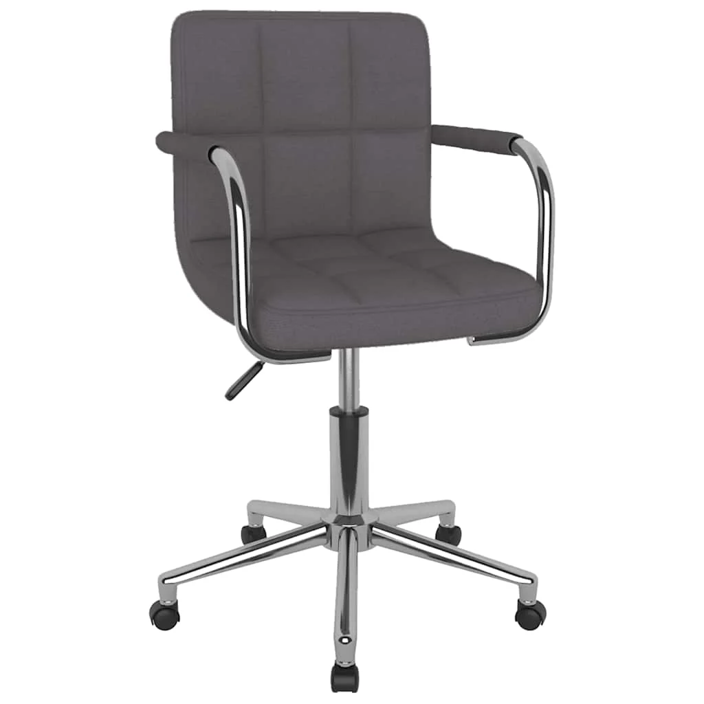Chaise pivotante de bureau 48 x 47 x 86 cm taupe tissu – vue de face