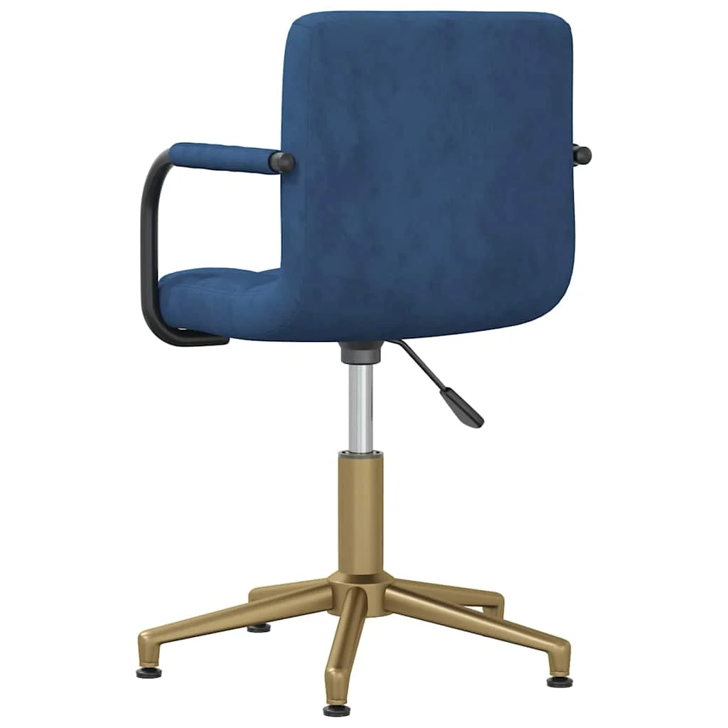 Chaise pivotante de bureau 48 x 47 x 88,5 cm bleu velours – vue en situation