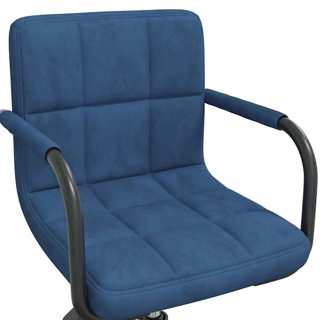 Chaise pivotante de bureau 48 x 47 x 88,5 cm bleu velours – vue de dessus