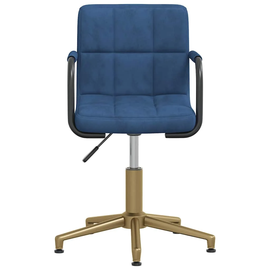 Chaise pivotante de bureau 48 x 47 x 88,5 cm bleu velours – vue de côté