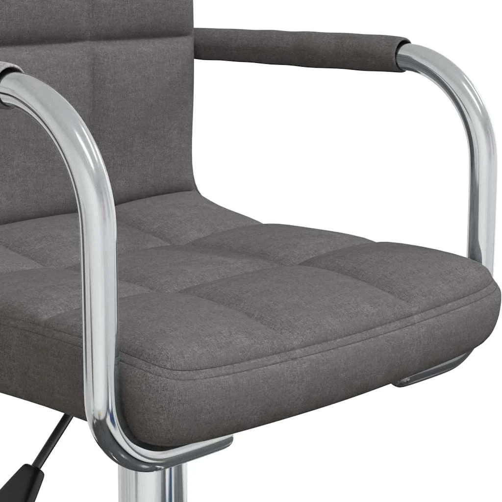 Chaise pivotante de bureau 48 x 47 x 88,5 cm gris foncé tissu – vue de dessus