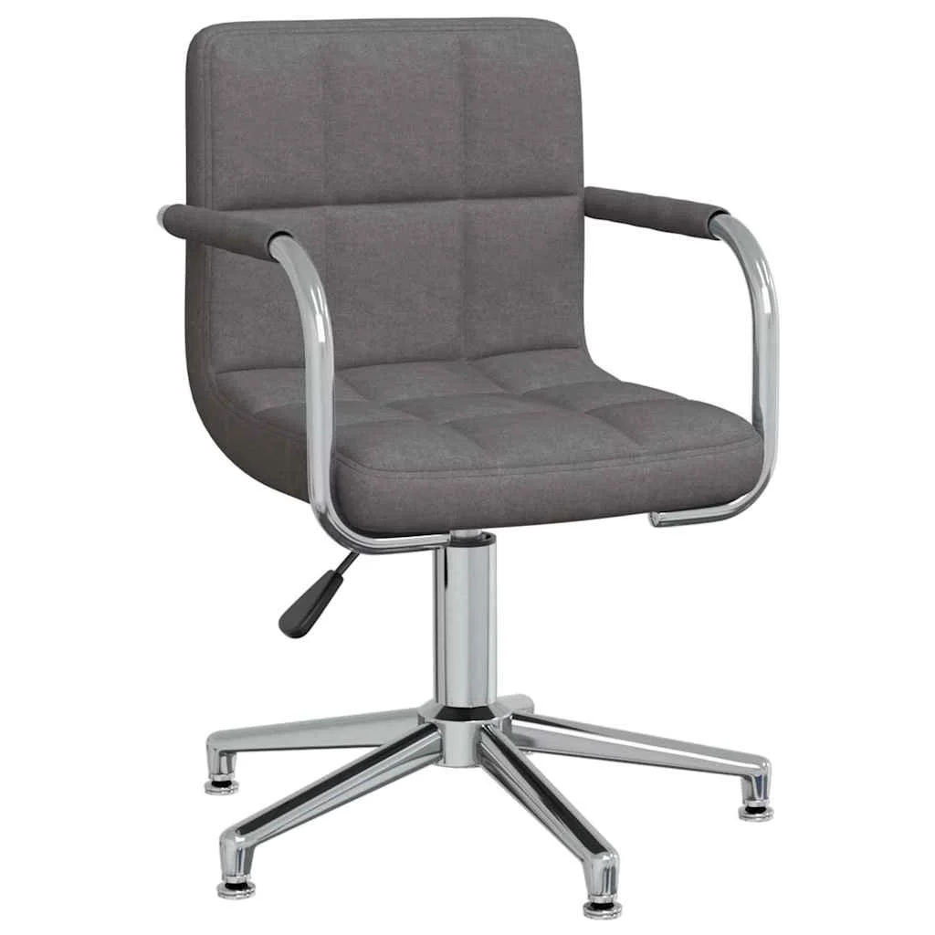 Chaise pivotante de bureau 48 x 47 x 88,5 cm gris foncé tissu – vue de face
