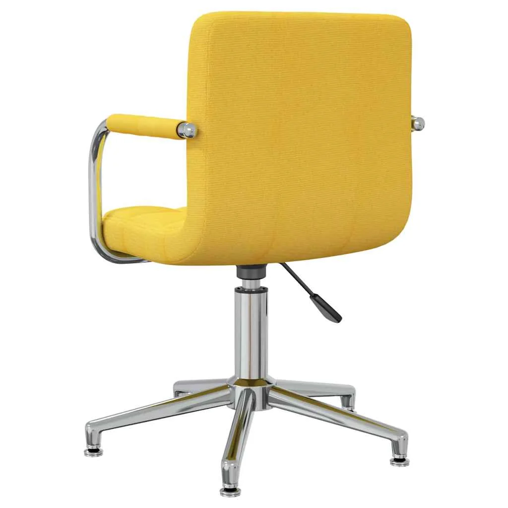 Chaise pivotante de bureau 48 x 47 x 88,5 cm jaune moutarde tissu – vue en situation