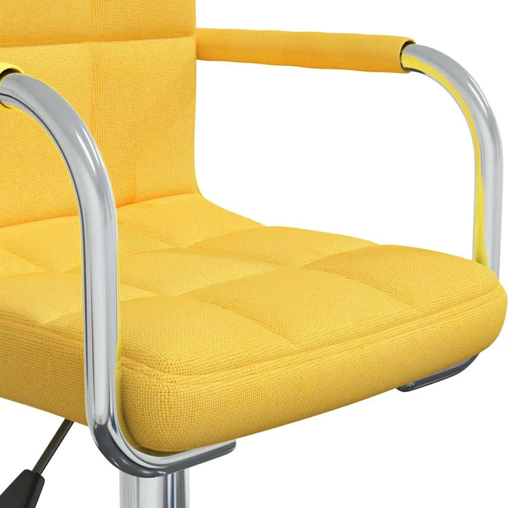 Chaise pivotante de bureau 48 x 47 x 88,5 cm jaune moutarde tissu – vue de dessus