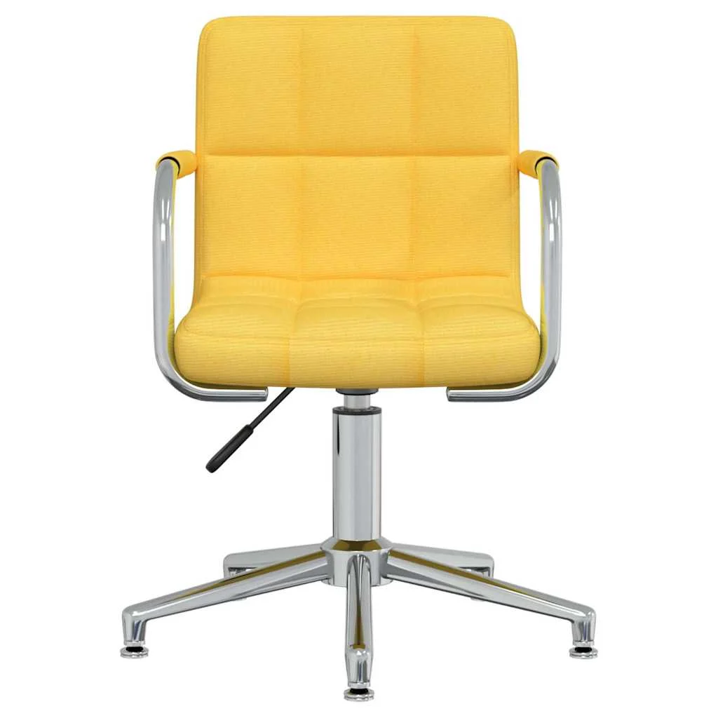Chaise pivotante de bureau 48 x 47 x 88,5 cm jaune moutarde tissu – vue de côté