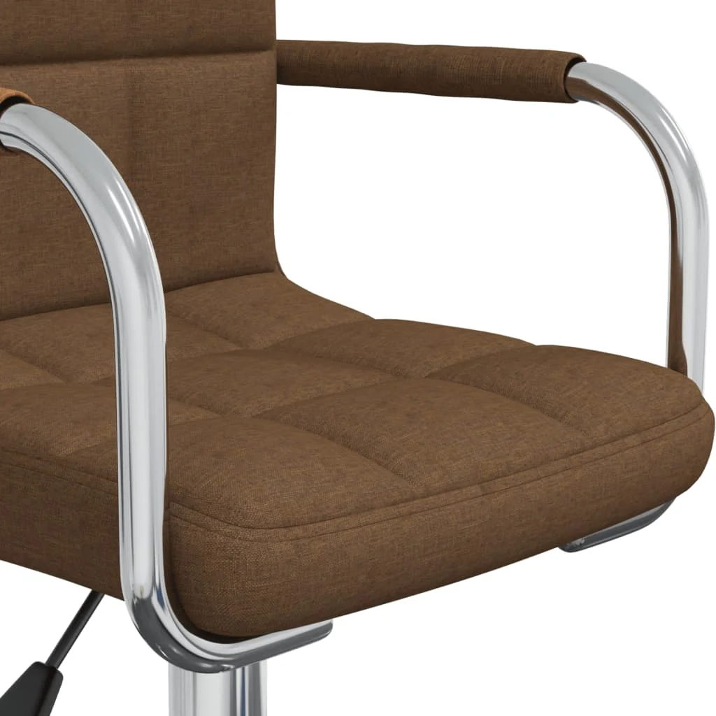Chaise pivotante de bureau 48 x 47 x 88,5 cm marron tissu – vue de dessus