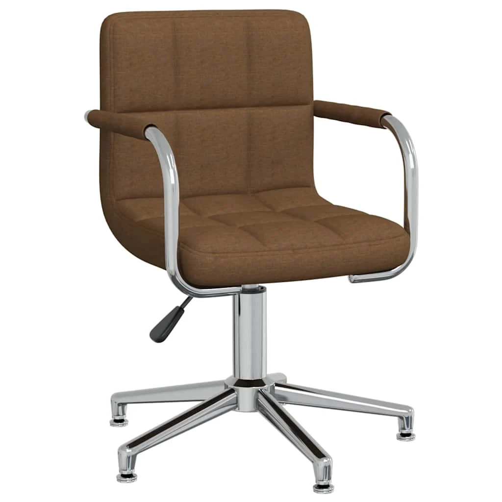 Chaise pivotante de bureau 48 x 47 x 88,5 cm marron tissu – vue de face