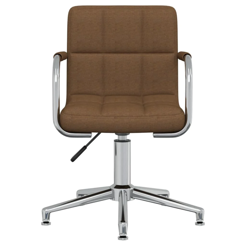 Chaise pivotante de bureau 48 x 47 x 88,5 cm marron tissu – vue de côté