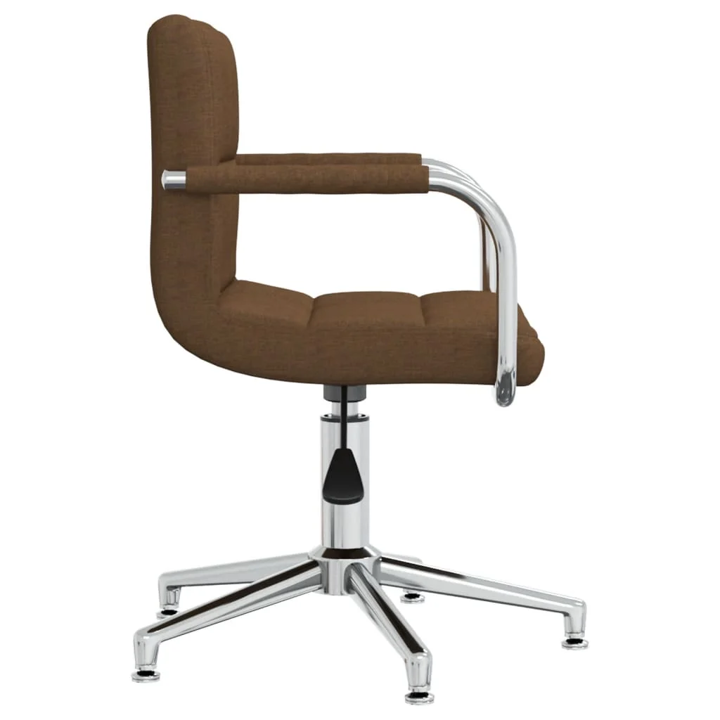Chaise pivotante de bureau 48 x 47 x 88,5 cm marron tissu – vue de détail
