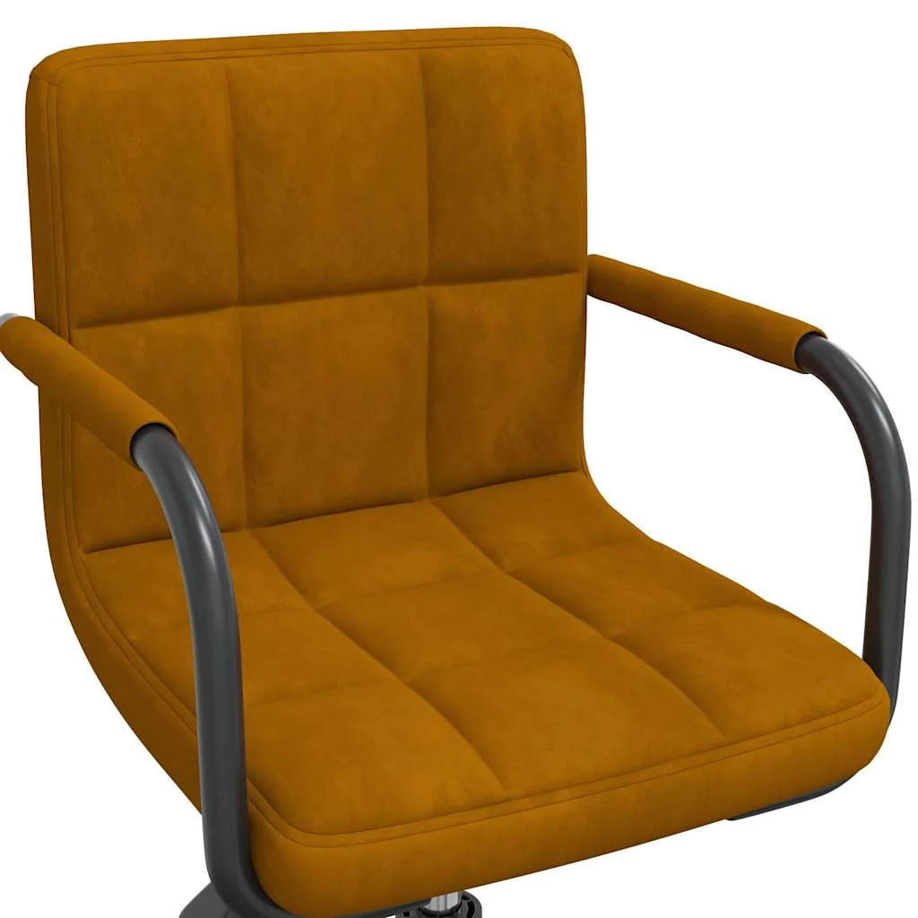 Chaise pivotante de bureau 48 x 47 x 88,5 cm marron velours – vue de dessus
