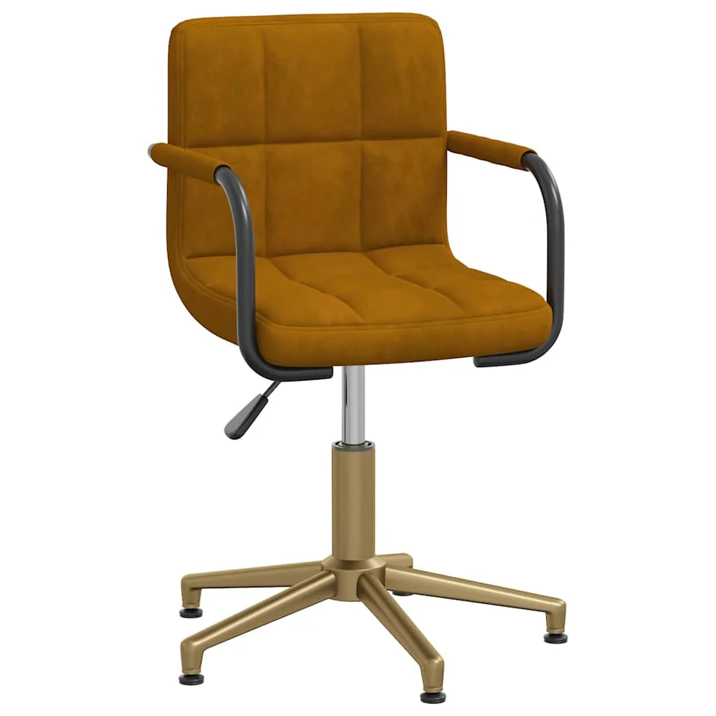 Chaise pivotante de bureau 48 x 47 x 88,5 cm marron velours – vue de face