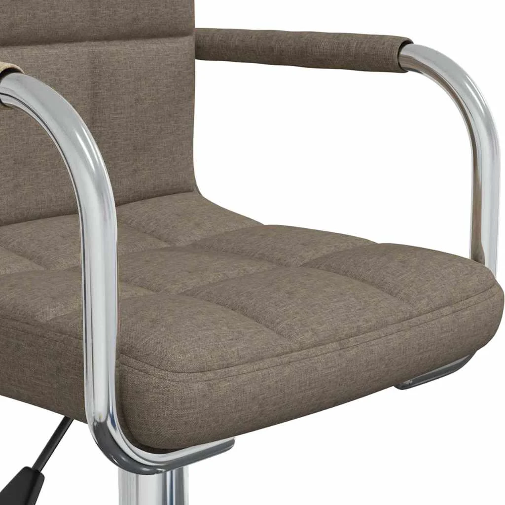 Chaise pivotante de bureau 48 x 47 x 88,5 cm taupe tissu – vue de dessus