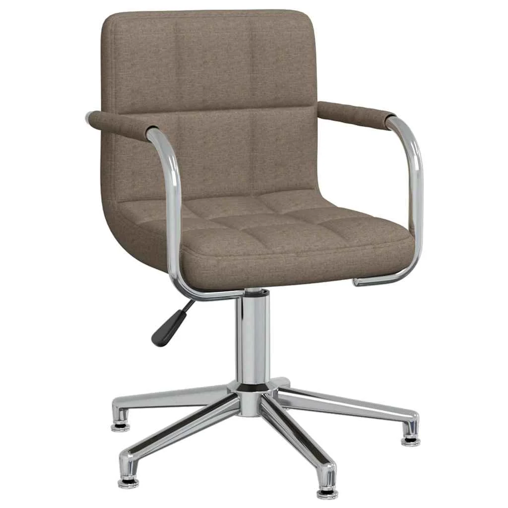 Chaise pivotante de bureau 48 x 47 x 88,5 cm taupe tissu – vue de face