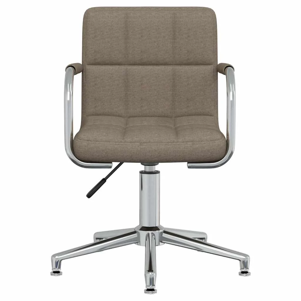 Chaise pivotante de bureau 48 x 47 x 88,5 cm taupe tissu – vue de côté