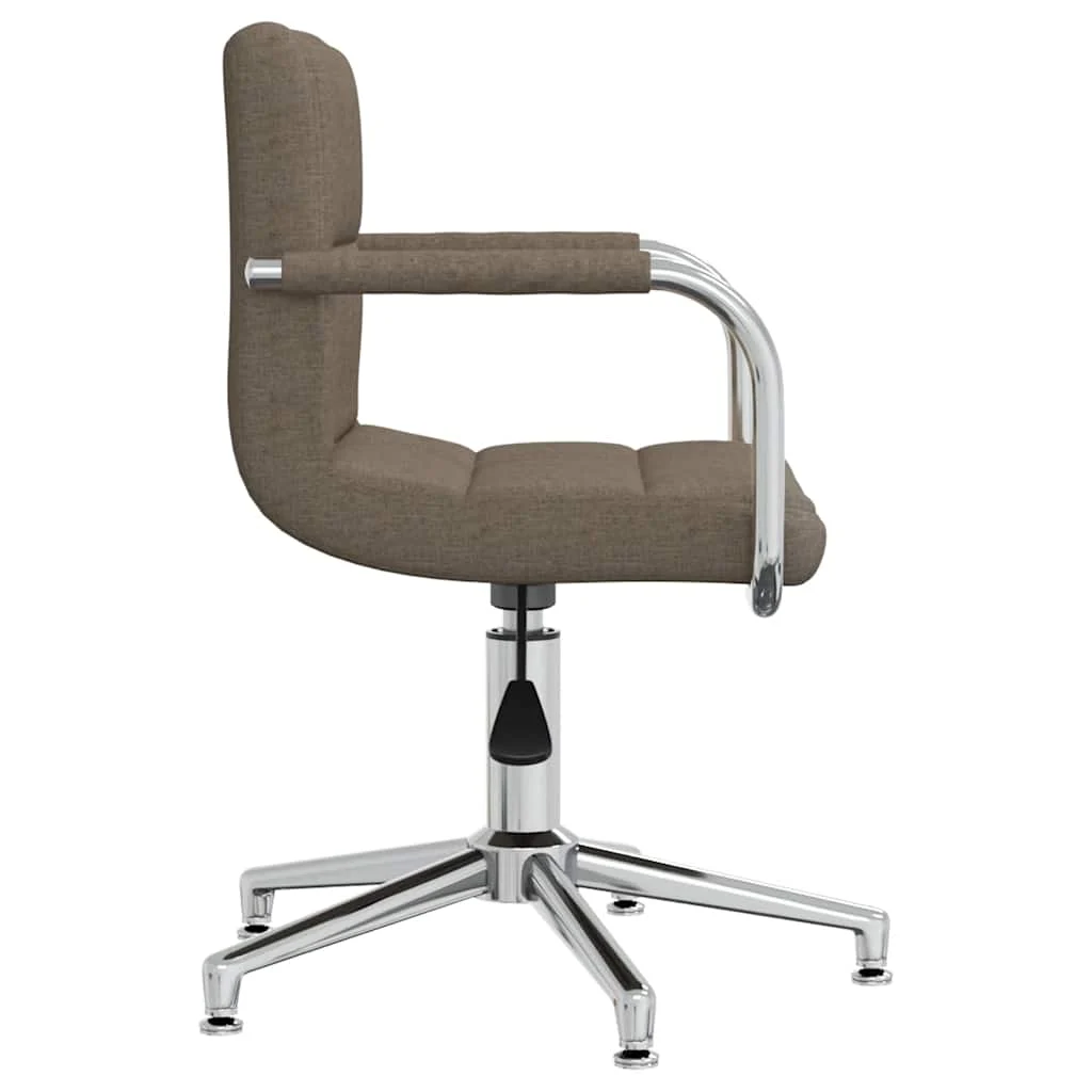 Chaise pivotante de bureau 48 x 47 x 88,5 cm taupe tissu – vue de détail