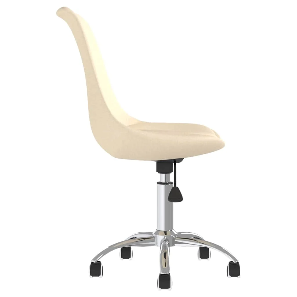 Chaise pivotante de bureau 48 x 58 x 93 cm crème tissu – vue en situation