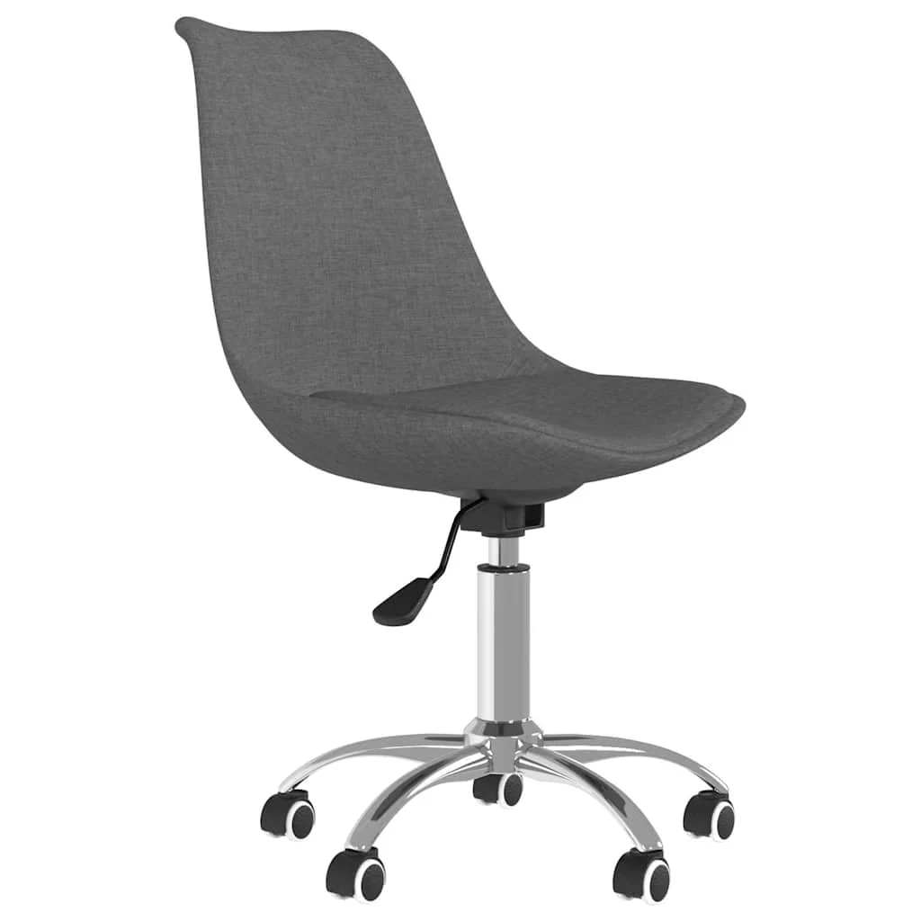 Chaise pivotante de bureau 48 x 58 x 93 cm gris foncé tissu – vue de face