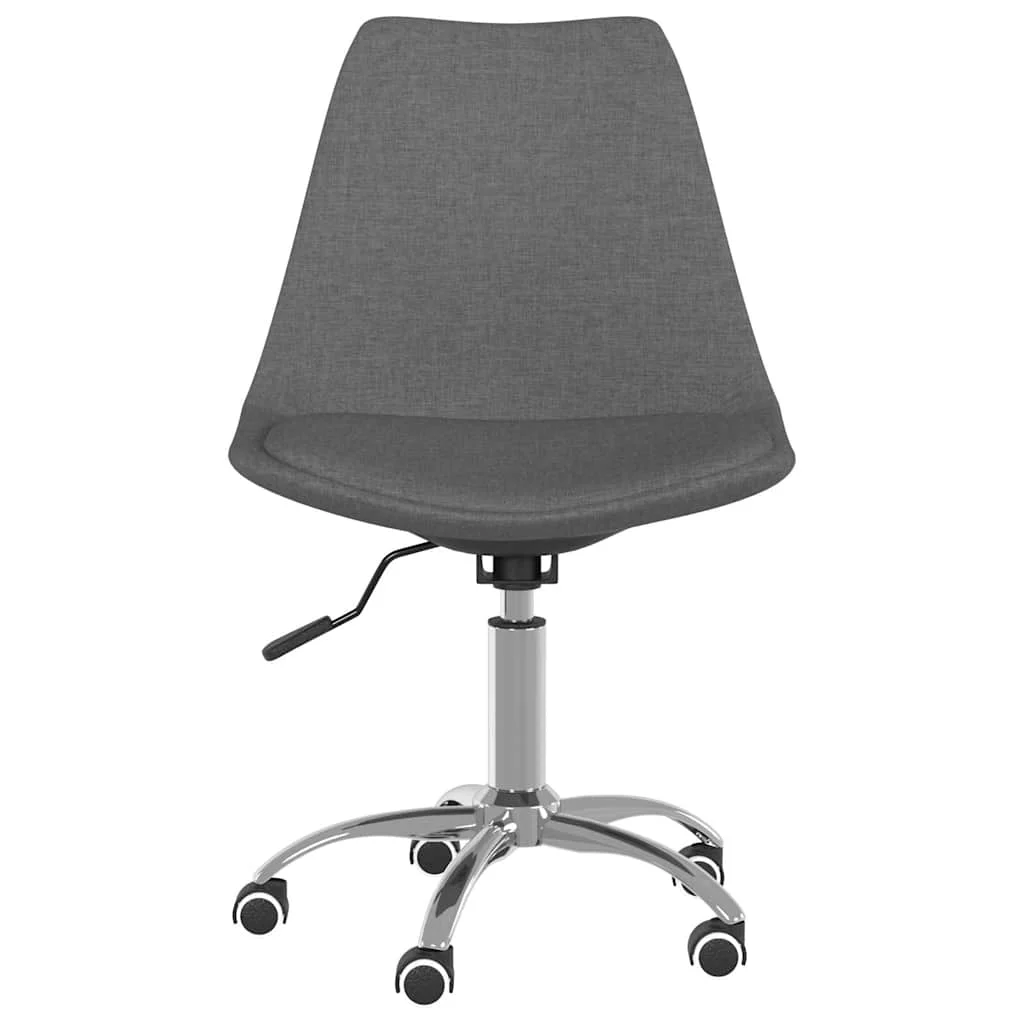 Chaise pivotante de bureau 48 x 58 x 93 cm gris foncé tissu – vue de côté