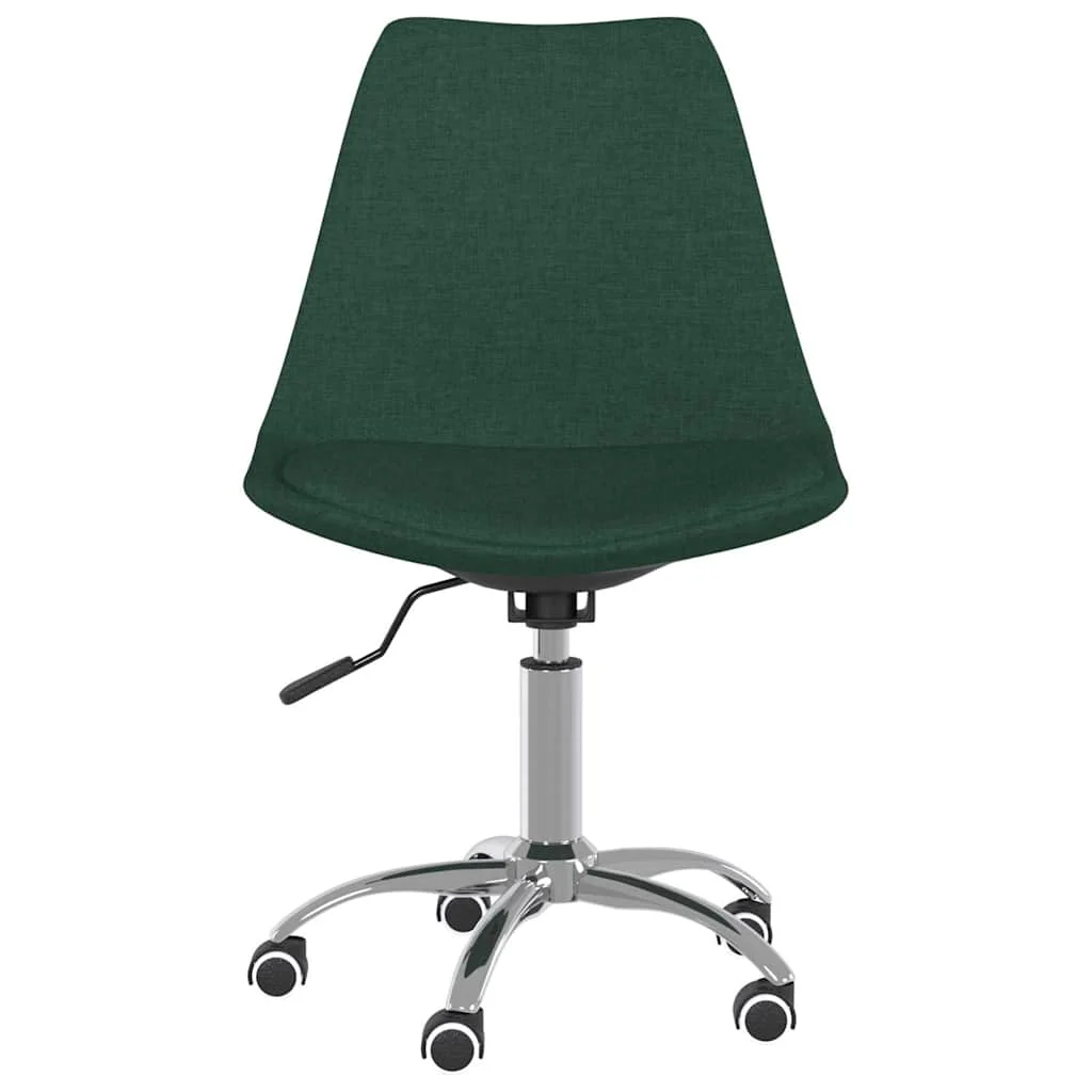 Chaise pivotante de bureau 48 x 58 x 93 cm vert foncé tissu – vue de côté