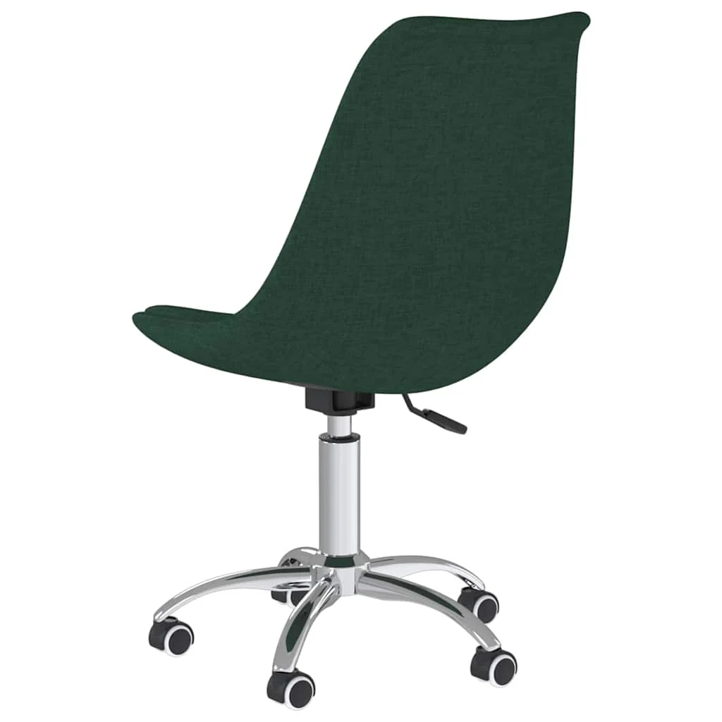 Chaise pivotante de bureau 48 x 58 x 93 cm vert foncé tissu – vue de détail