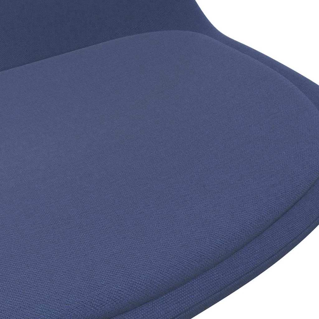 Chaise pivotante de bureau 48 x 59 x 94 cm bleu tissu – vue de dessus