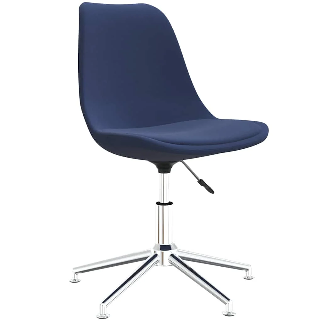 Chaise pivotante de bureau 48 x 59 x 94 cm bleu tissu – vue de face