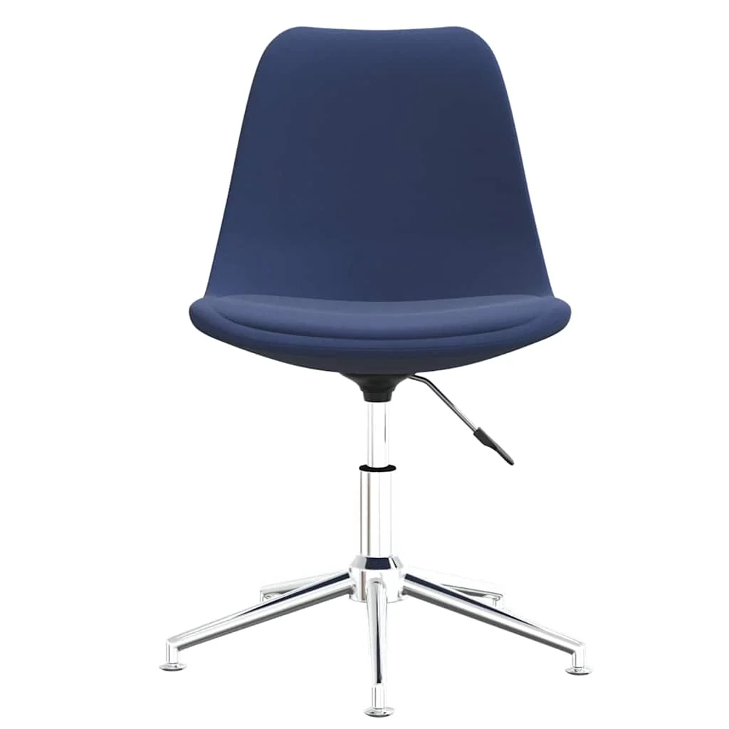 Chaise pivotante de bureau 48 x 59 x 94 cm bleu tissu – vue de côté